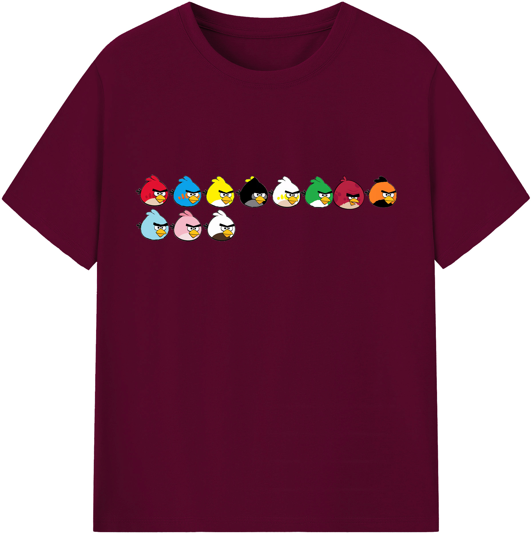 （画像用） Angry Birds アングリーバード レディースカジュアルプリントTシャツ（綿100％）